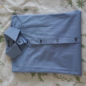 Calibrate by Nordstrom Pin Check Dress/Casual Shirt Men's 15.5 34/35